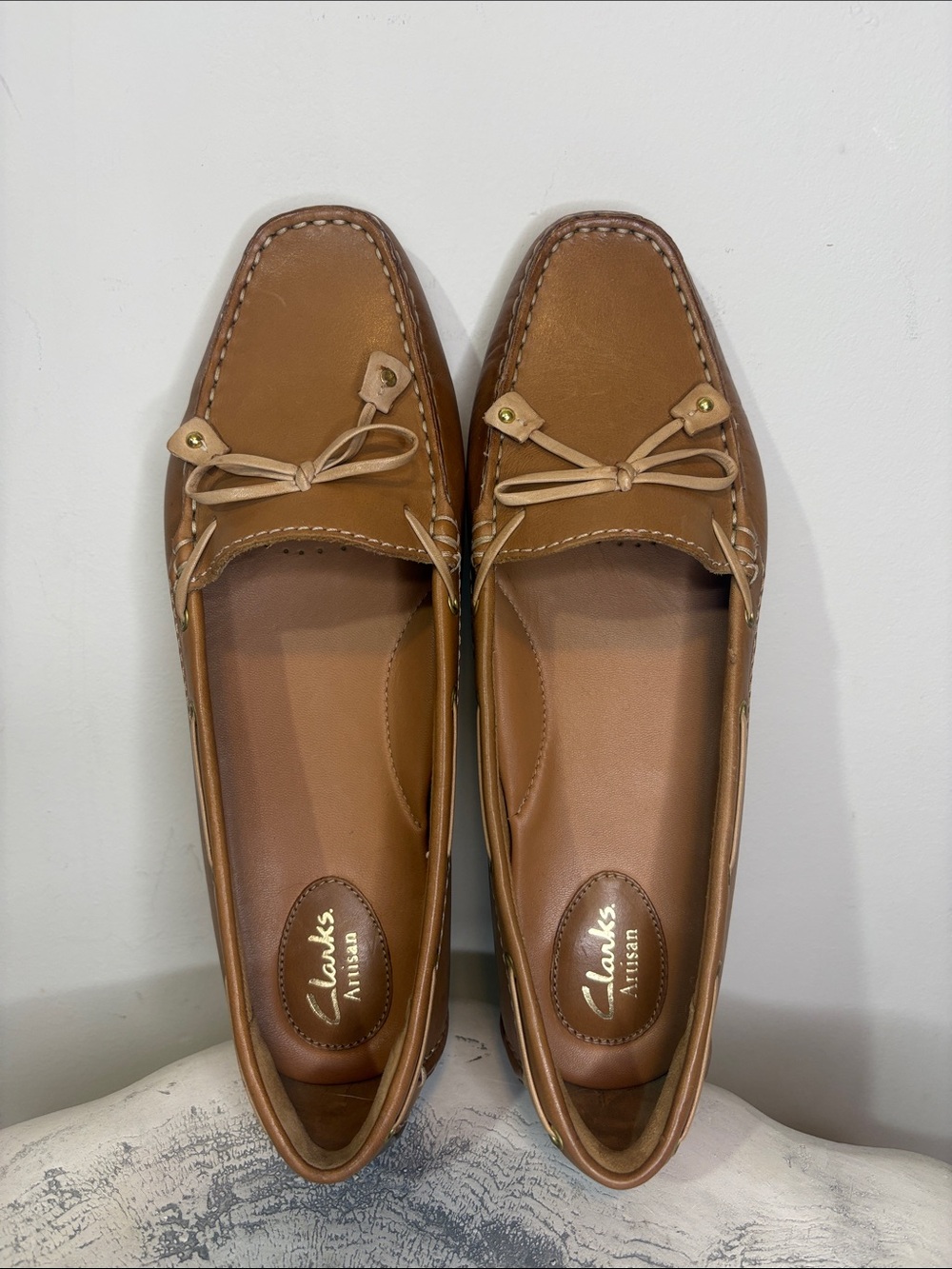 Clarks Artisan Dunbar Racer/Dunbar Groove Slip On Leather Driving Moccasins 9.5